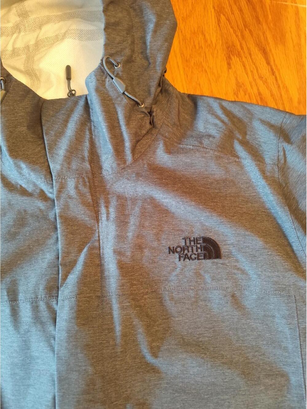 North Face Venture 2 Full Zip Hooded Rain Jacket Dark Heather Grey Size Large - Picture 2 of 12